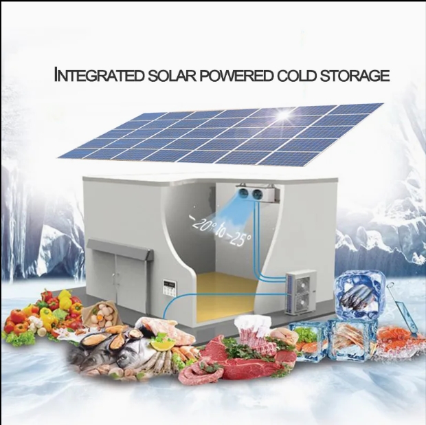Solar Cold Storage Chill Walk in Freezer Room with Built-in Battery Storage System Refrigeration Equipment - Image 4